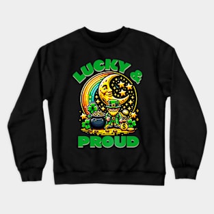 St. Patrick's Day Shenanigans Clovers Rainbow Leprechaun Fun Prone to Shenanigans Crewneck Sweatshirt